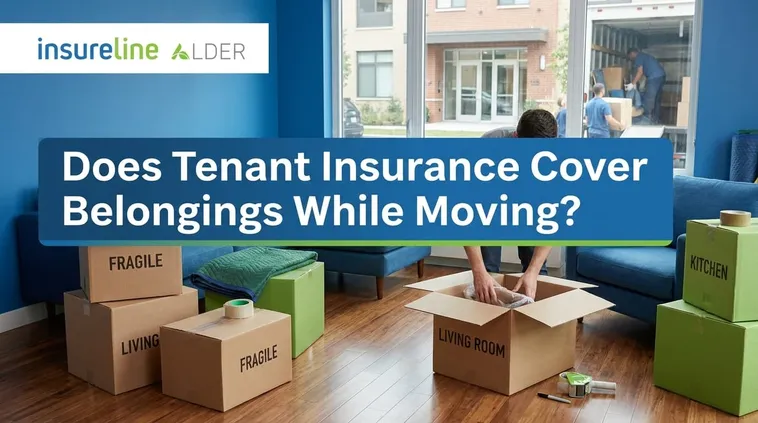 Headline graphic: Does Tenant Insurance Cover Belongings While Moving?