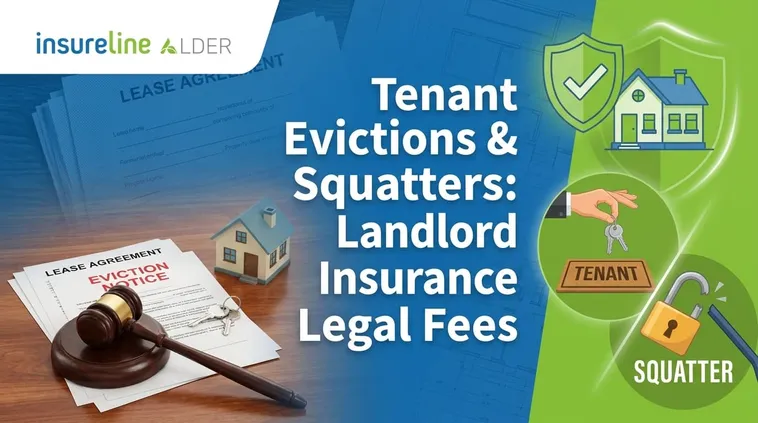 Headline graphic: Tenant Evictions & Squatters: Landlord Insurance Legal Fees